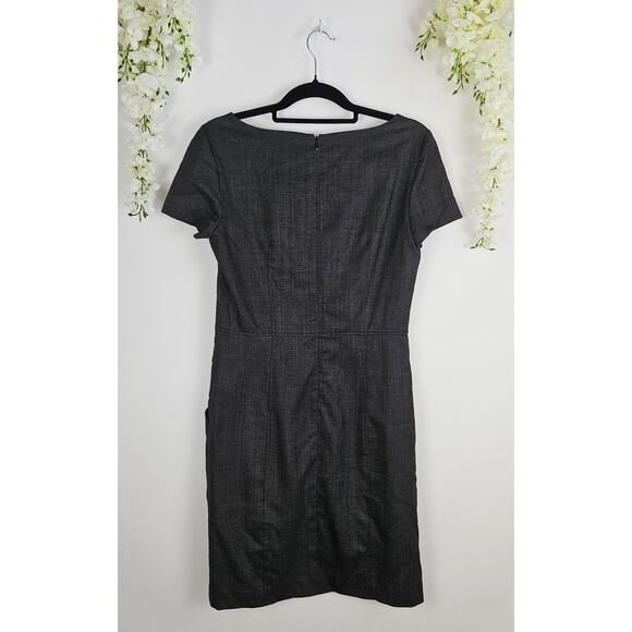 Theory Size 10 Nuriana Raetia Sheath Dress Gray Blend Short Sleeve Career Work - Picture 3 of 12